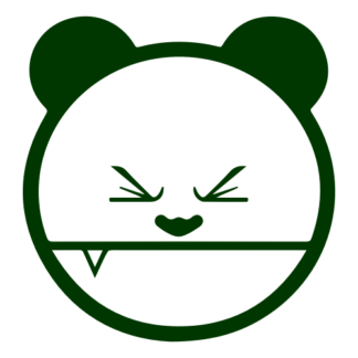 Mad Panda Decal (Dark Green)